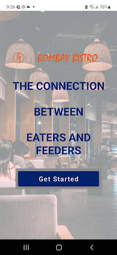 Android application Bombay Bistro screenshort