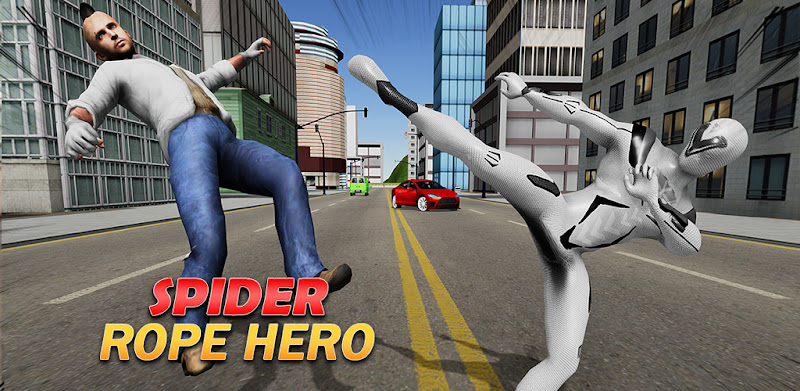 Super Rope Hero Spider Fight Miami City Gangster