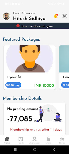 Android application D5 Club Fitness screenshort