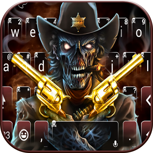 Western Skull Gun Keyboard The logo