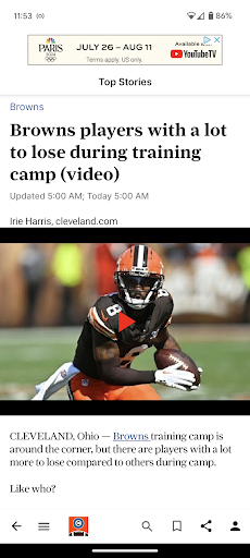 Android application cleveland.com: Browns News screenshort