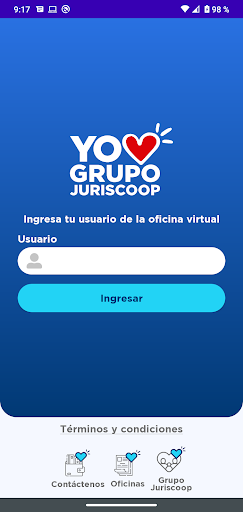 Android application Grupo Juriscoop screenshort