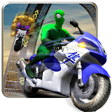 Flying Spider Boy Bike Rider: Impossible Tracks icon