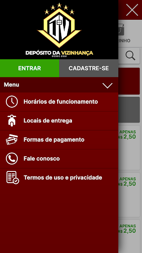 Android application Depósito Vizinhança screenshort