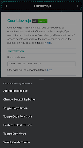 Screenshot of JavaScript Libraries