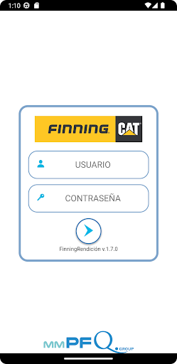 Android application Finning Rendición screenshort