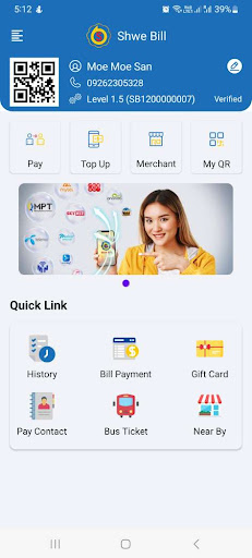 Shwe Bill Pay Screen 3