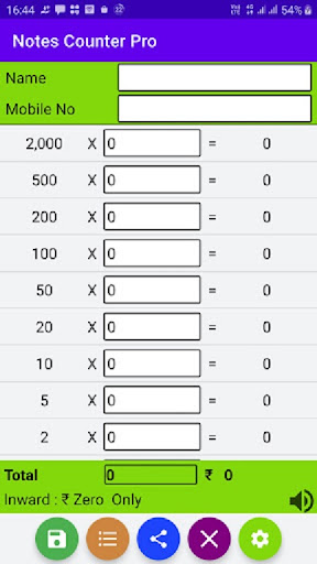 Android application Notes Counter screenshort