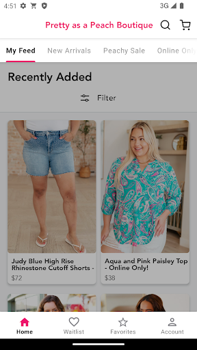 Android application Pretty as a Peach Boutique screenshort