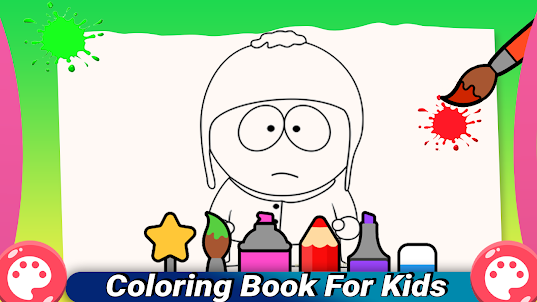Anime South Coloring Book