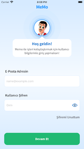 Android application Memotive Sürücü screenshort