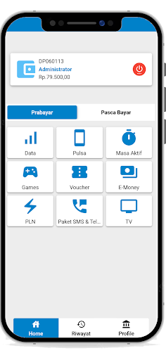 Android application Dewan Pulsa screenshort