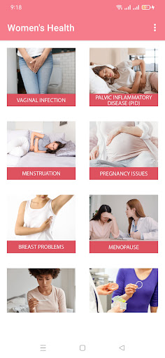 Android application Women's Health Problems screenshort