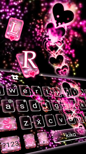 Sparkling Love Keyboard Theme Screen 2