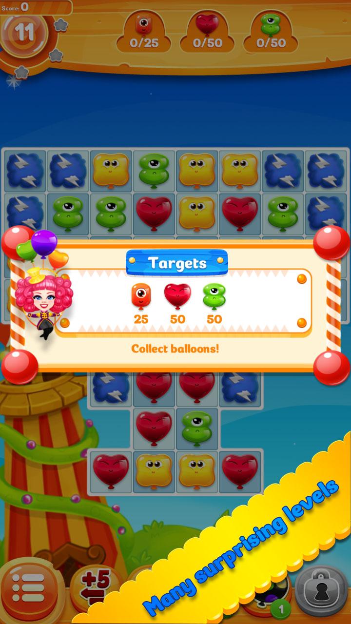 Android application Balloon Mesh : Hardest pop & crush match 3 game screenshort