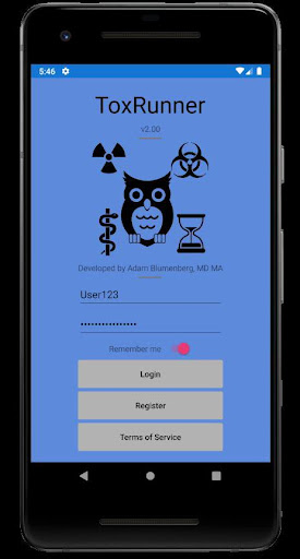 Android application ToxRunner screenshort