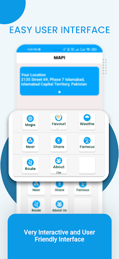 Android application MAPI, Live GPS & NAVIGATION screenshort