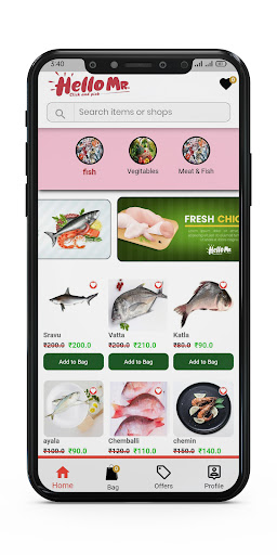 Android application Hello Mr screenshort