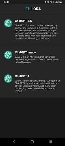 Android application Lora screenshort