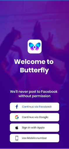 Android application Butterfly Social Network screenshort