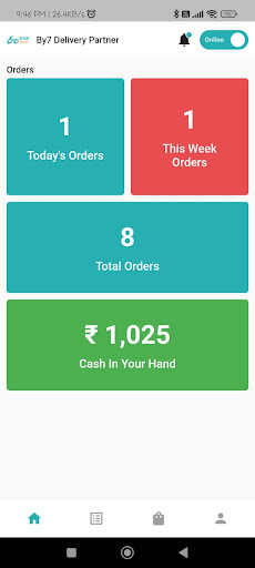Android application By7 Delivery Partner screenshort