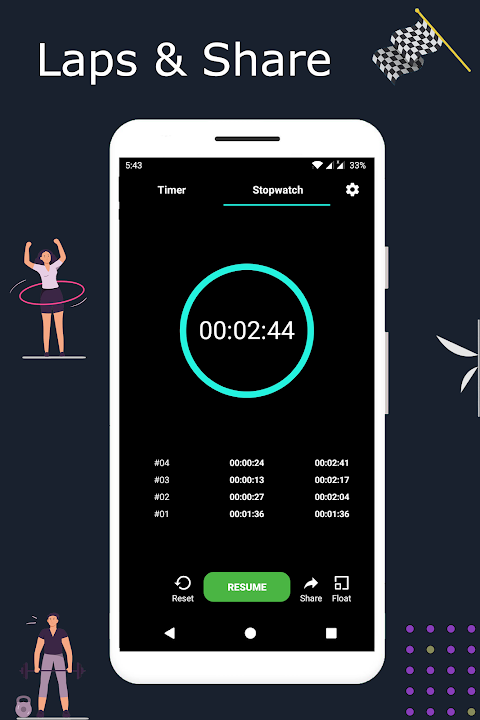 Timer Stopwatch App - Soundのおすすめ画像2