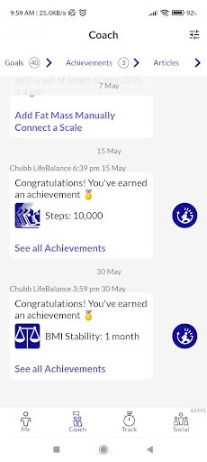 Chubb LifeBalance Screen 3