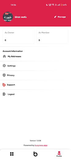 Android application Al Ameen Meat Mart screenshort