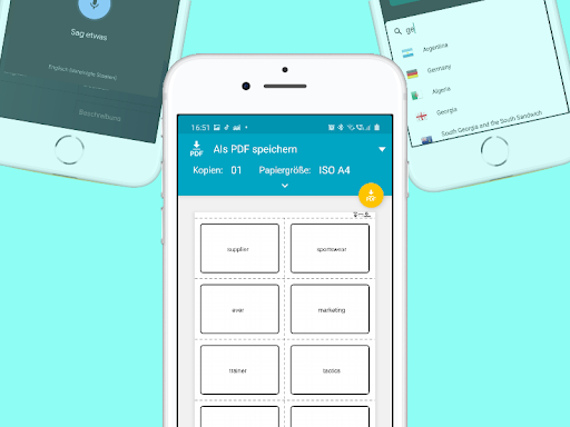 Android application Flash cards Maker -Print Cards screenshort