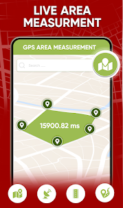 GPS خريطة منطقة آلة حاسبة