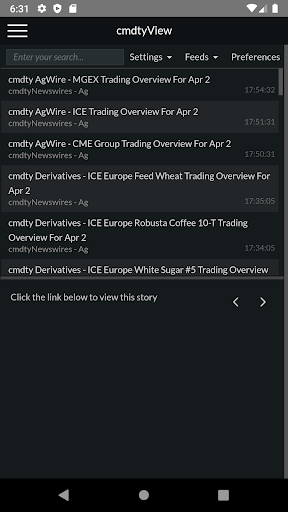 Screenshot of cmdtyView