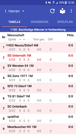 Android application SG Unterrath Handball screenshort