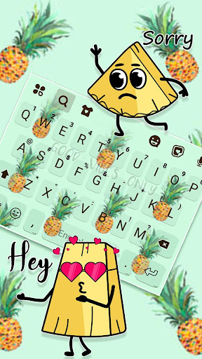 Pineapple Vibe Keyboard Theme Screen 3