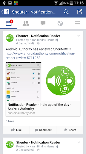 Apk Pengubah Nama Dering Whatsapp Sebut Nama Kontak atau Notification Reader: Shouter