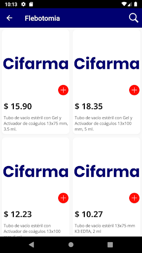 Cifarma Diagnósticos Screen 3