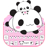 Pink panda Keyboard Theme icon