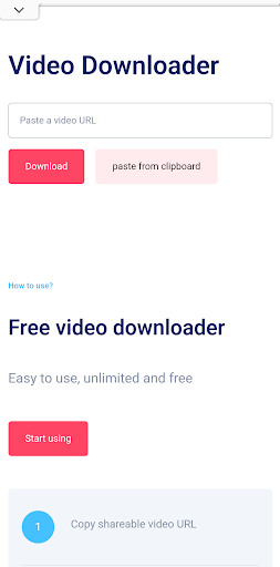 Android application TualGet Video Downloader screenshort