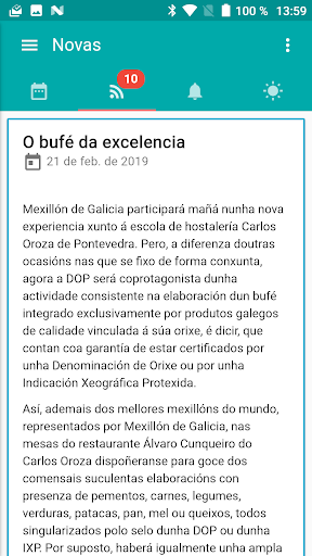 Android application Consello Mexillón de Galicia screenshort