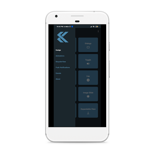 Material Design UI - UX Templa Screen 2