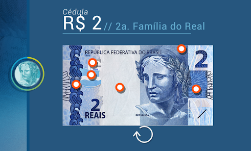 Itens de segurança da cédula do Real - R$ 20 