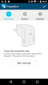 WiFi repeater setup on mobile 