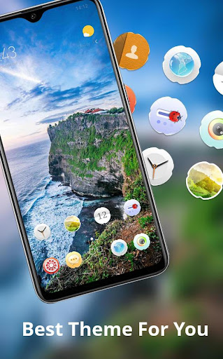 Sea cliff natural scenery theme  earth sky fresh