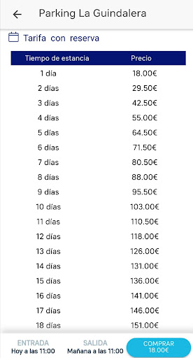 Android application Promoparc - reserva tu parking screenshort