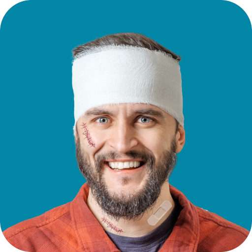 Fight Injury Face Photo Editor Logo