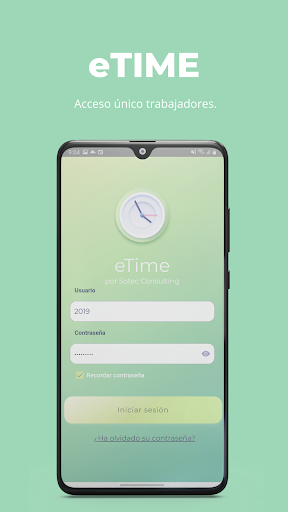 Android application eTime screenshort