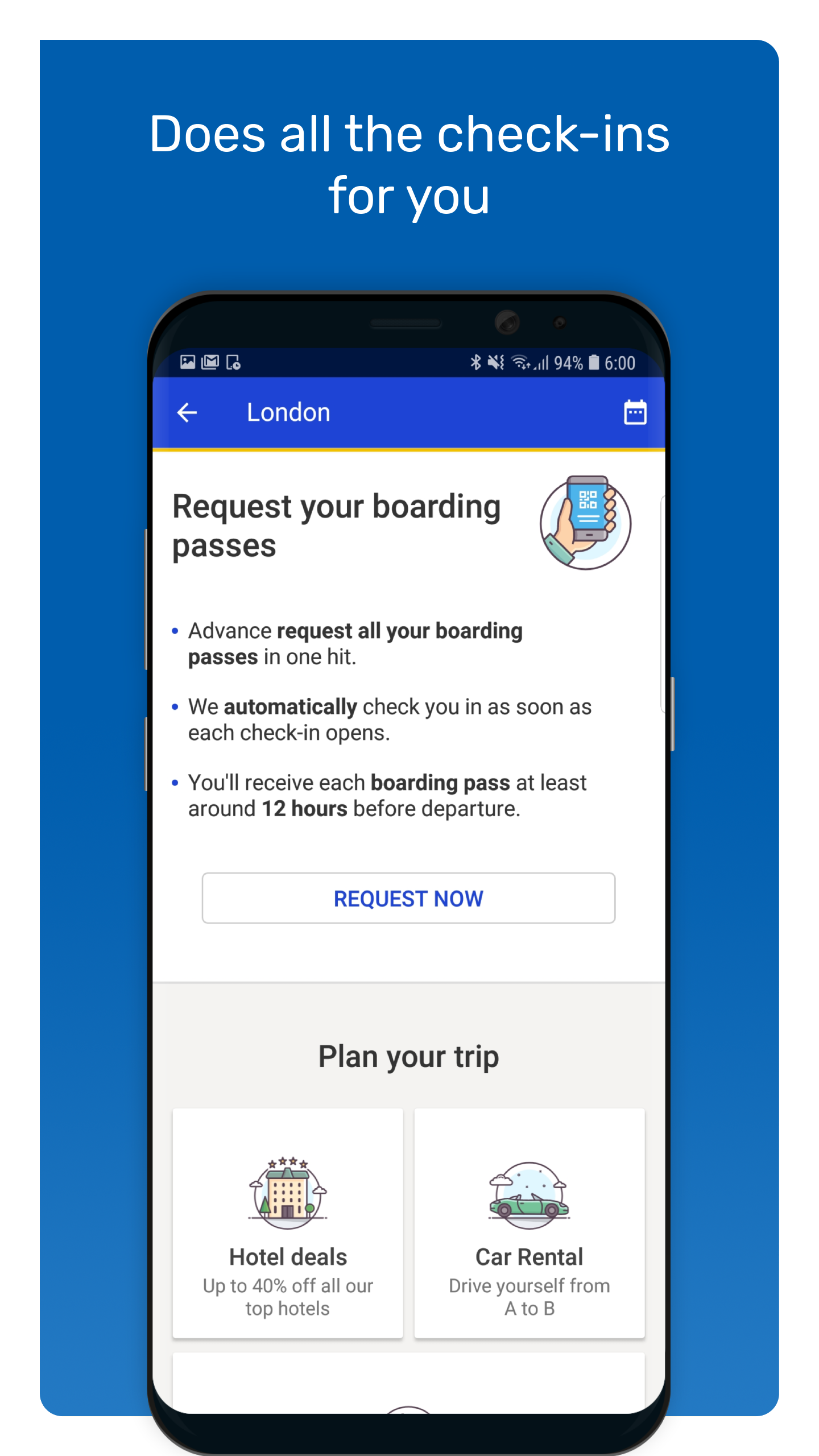 Android application eDreams: Book cheap flights screenshort