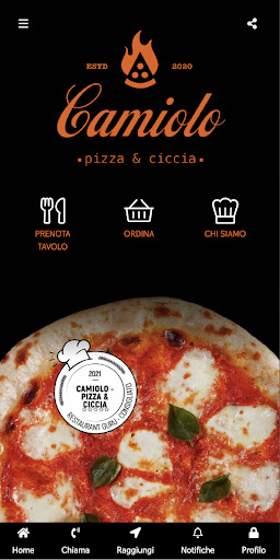 Android application Pizzeria Camiolo screenshort