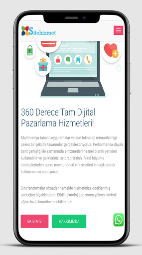 Android application Sitehizmet screenshort
