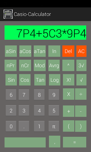 Android application Scientific Calculator screenshort