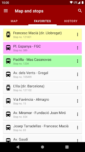 Next bus Barcelona Screen 2